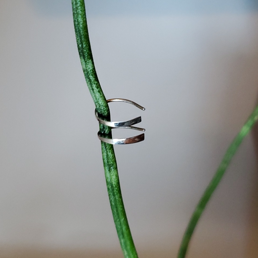 Sterling Silver open hoop earrings